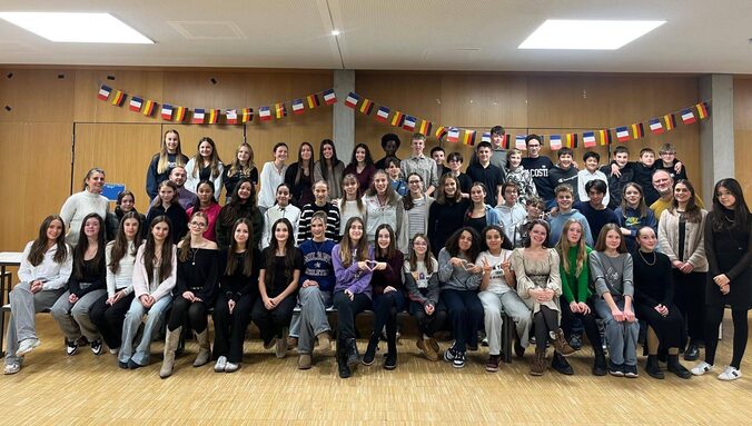 Groupe franco-allemand lors de la soirée de départ.